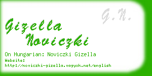 gizella noviczki business card